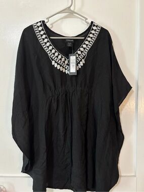 COVER2COVER Swimsuit Coverup for Women Size Large Black Coverup